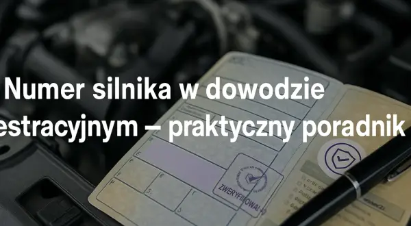 Gdzie znaleźć numer silnika w dowodzie rejestracyjnym - uniknij problemów